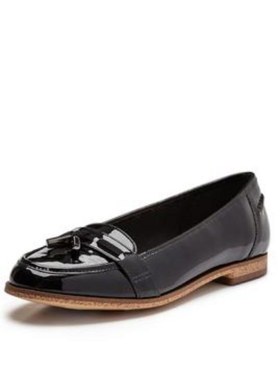Clarks Angelica Crush Flat Shoes - Black Patent Clarks Angelica Crush Flat Shoes - Black Patent